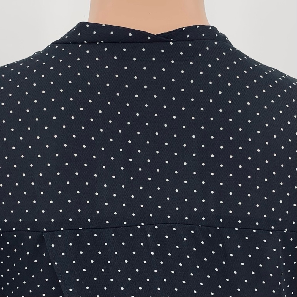 Zara Polka Dot Chiffon Split Back Buttoned High-L… - image 7